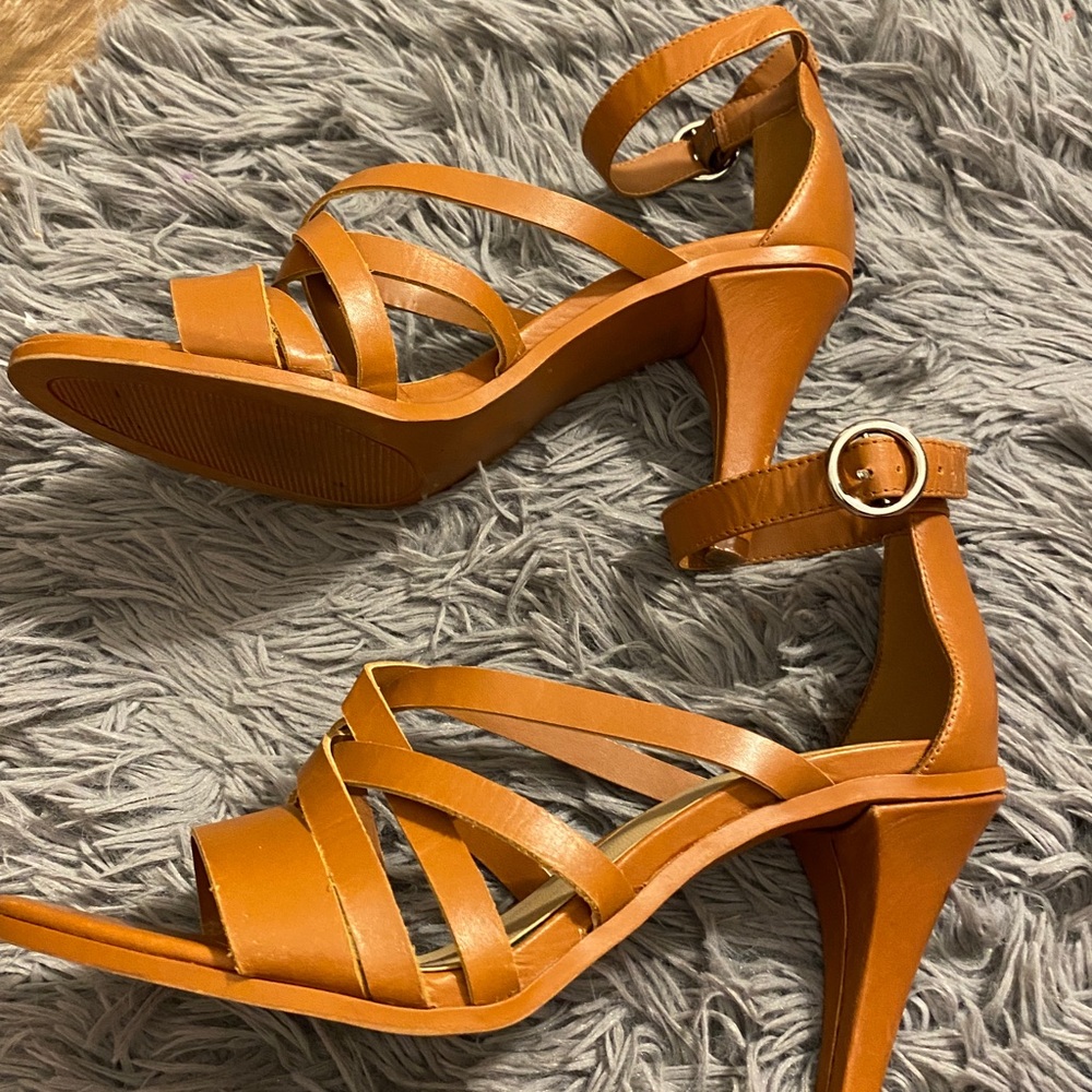GAP Caramel Strappy Heeled Sandals